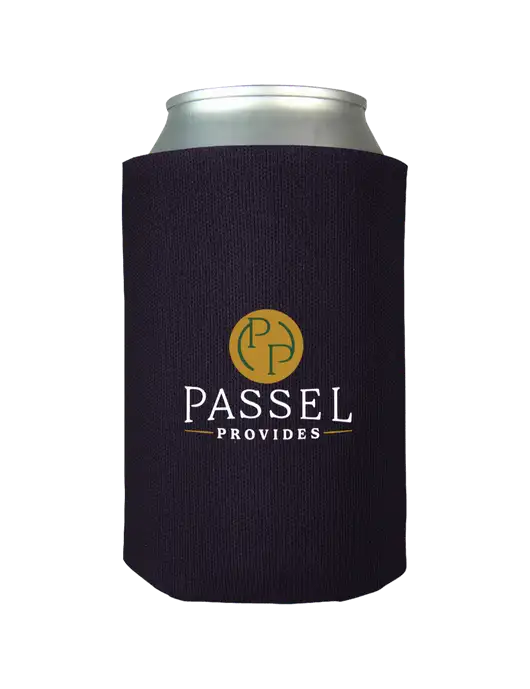 Dark Purple Foam Coolie w/Passel Provides Logo