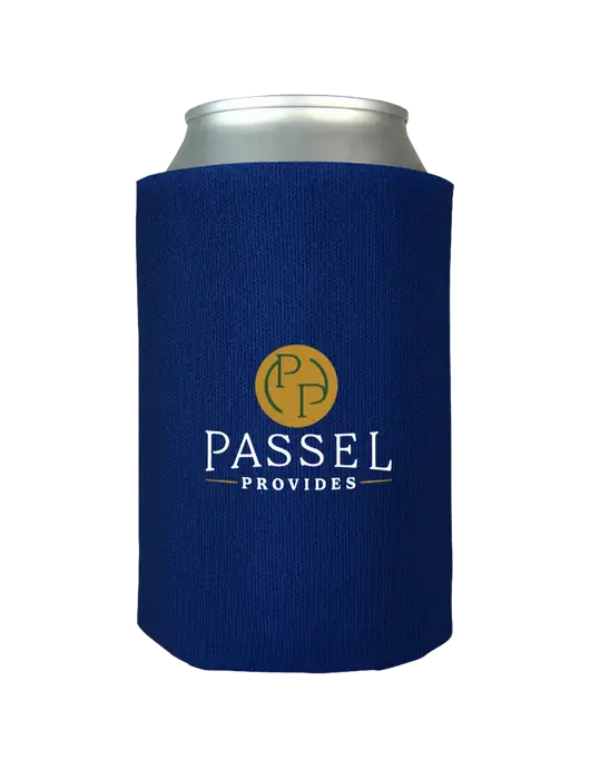 Dark Royal Blue Foam Coolie w/Passel Provides Logo
