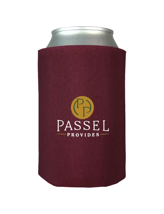 Maroon Foam Coolie w/Passel Provides Logo