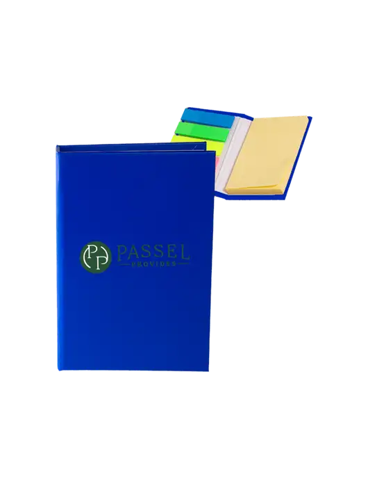 Dark Royal Blue Micro Sticky Note Pad, 2 x 3.25 w/Passel Provides Logo