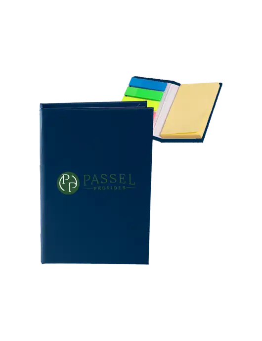 Navy Micro Sticky Note Pad, 2 x 3.25 w/Passel Provides Logo