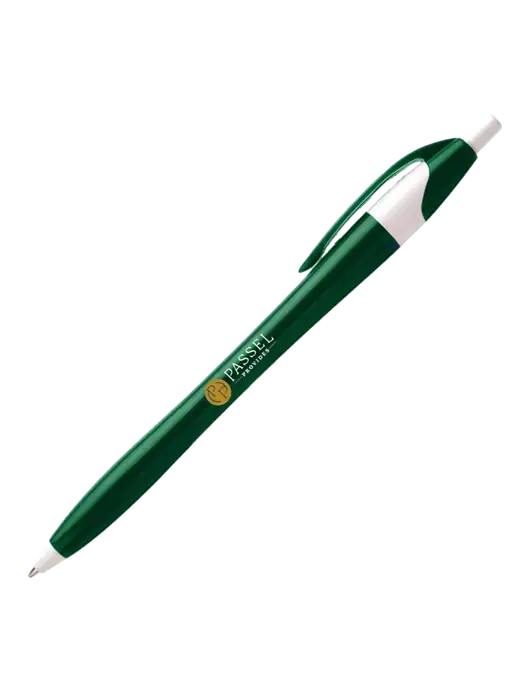Novella Green/White Executive Pen - Blue Ink w/Passel Provides Logo