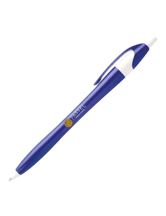 Novella Royal/White Executive Pen - Blue Ink w/Passel Provides Logo
